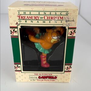 VTG Enesco Treasury of Christmas 1978 Garfield as the Sugar Plum Fairy ornament